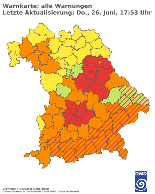 Aktuelle Wetterwarnungen für  Hannover