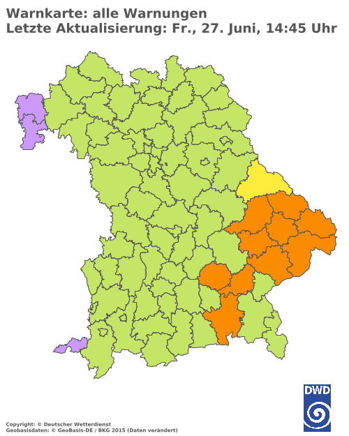 Aktuelle Wetterwarnungen für  Hannover