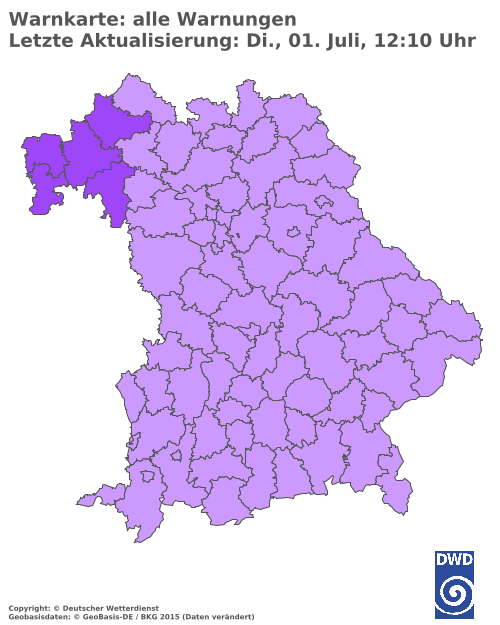 Aktuelle Wetterwarnungen für  Hannover