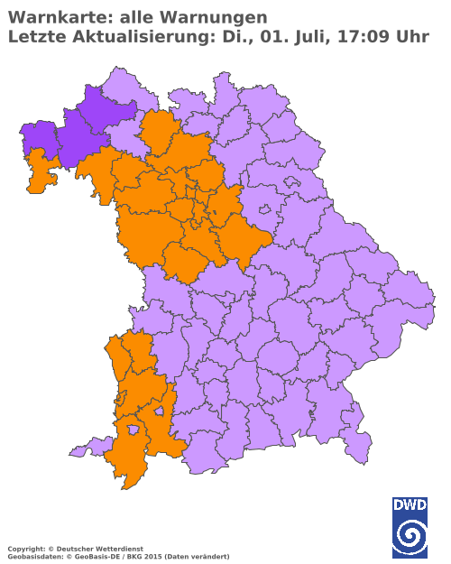 Aktuelle Wetterwarnungen für  Hannover