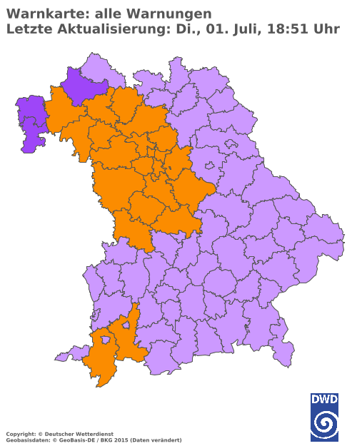 Aktuelle Wetterwarnungen für  Hannover