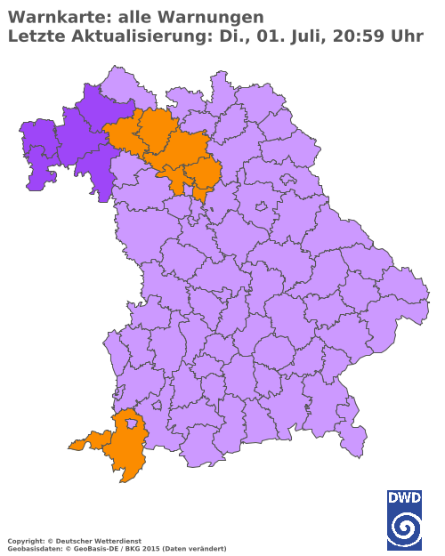 Aktuelle Wetterwarnungen für  Hannover