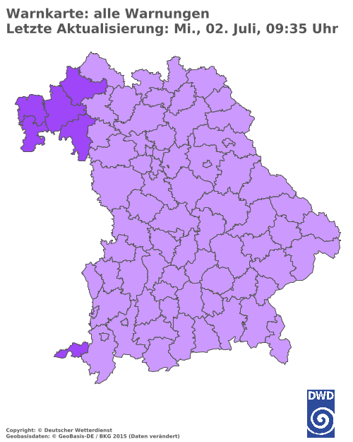 Aktuelle Wetterwarnungen für  Hannover