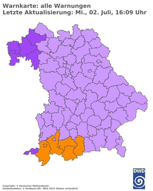 Aktuelle Wetterwarnungen für  Hannover