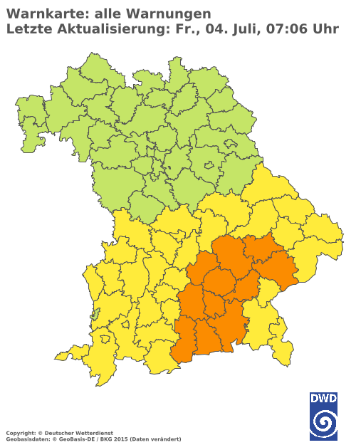 Aktuelle Wetterwarnungen für  Hannover