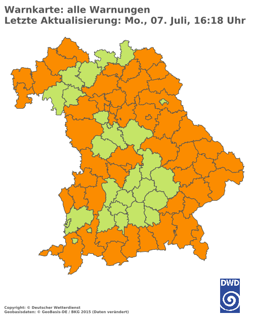 Aktuelle Wetterwarnungen für  Hannover