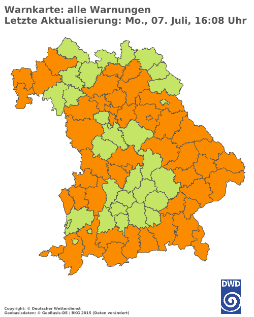 Aktuelle Wetterwarnungen für  Hannover