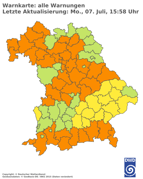 Aktuelle Wetterwarnungen für  Hannover