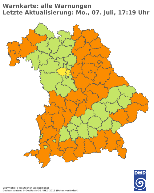 Aktuelle Wetterwarnungen für  Hannover