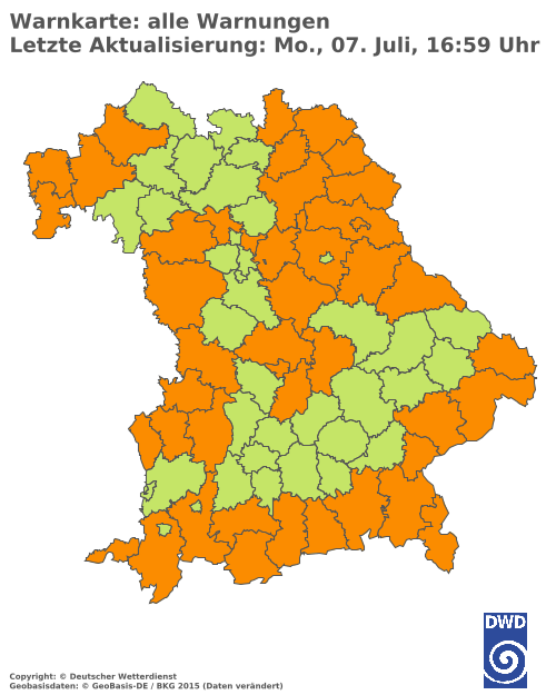 Aktuelle Wetterwarnungen für  Hannover