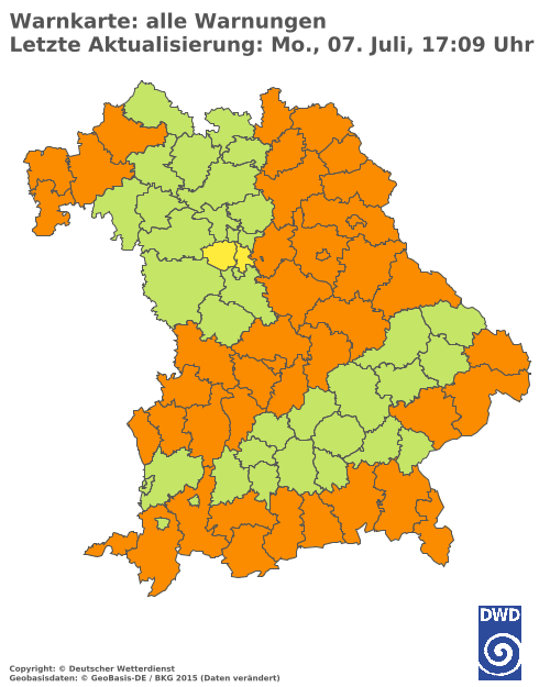 Aktuelle Wetterwarnungen für  Hannover