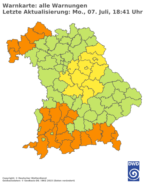 Aktuelle Wetterwarnungen für  Hannover
