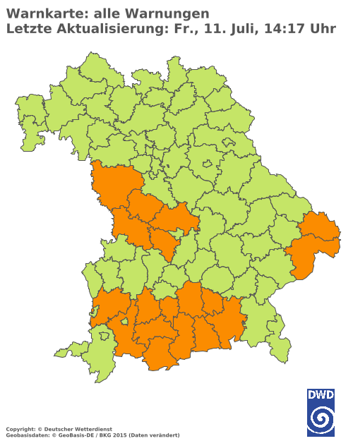 Aktuelle Wetterwarnungen für  Hannover