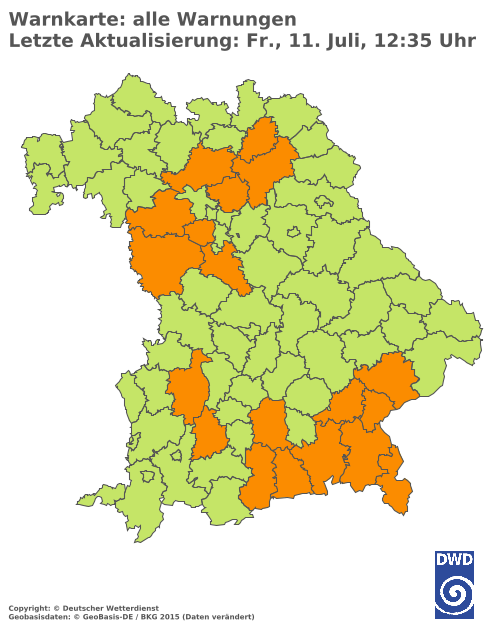Aktuelle Wetterwarnungen für  Hannover