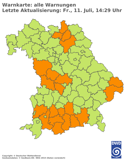 Aktuelle Wetterwarnungen für  Hannover