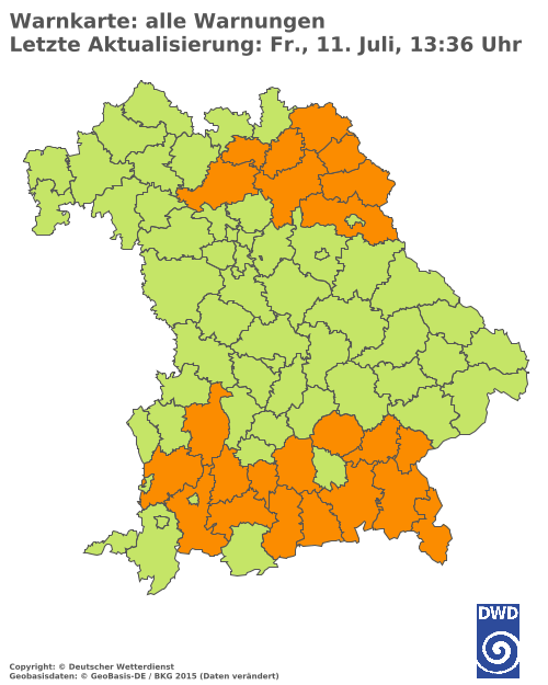 Aktuelle Wetterwarnungen für  Hannover