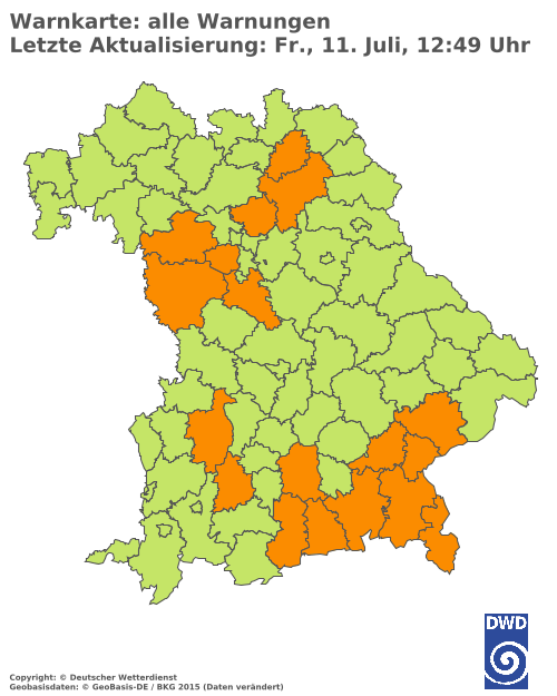 Aktuelle Wetterwarnungen für  Hannover
