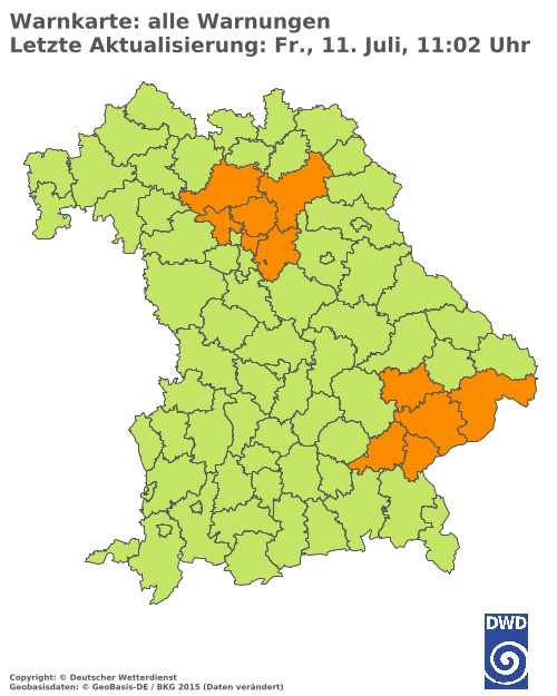 Aktuelle Wetterwarnungen für  Hannover