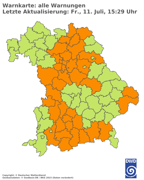 Aktuelle Wetterwarnungen für  Hannover