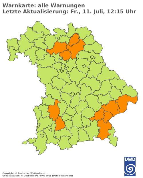 Aktuelle Wetterwarnungen für  Hannover