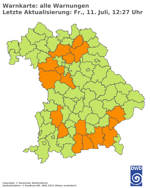 Aktuelle Wetterwarnungen für  Hannover