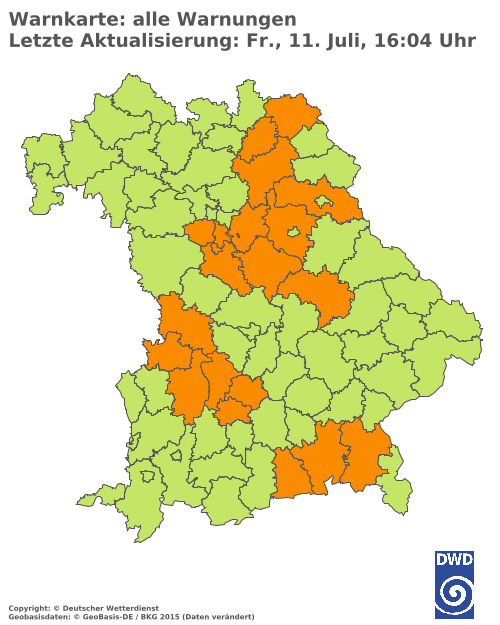 Aktuelle Wetterwarnungen für  Hannover