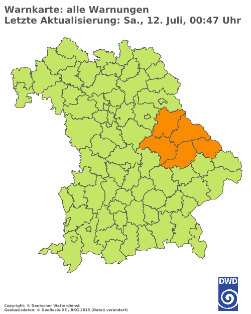 Aktuelle Wetterwarnungen für  Hannover