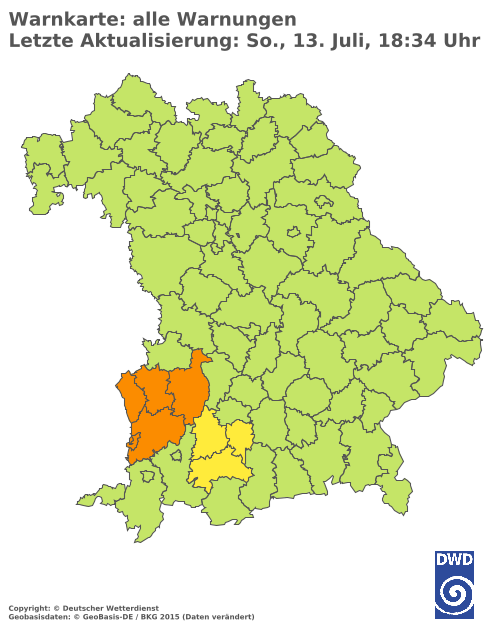 Aktuelle Wetterwarnungen für  Hannover