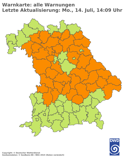 Aktuelle Wetterwarnungen für  Hannover