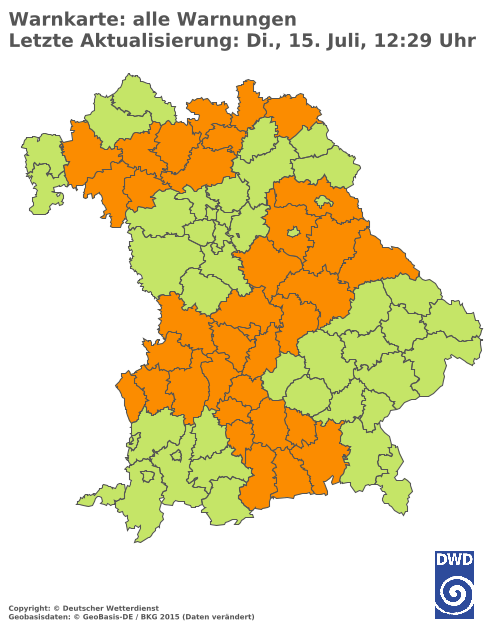 Aktuelle Wetterwarnungen für  Hannover