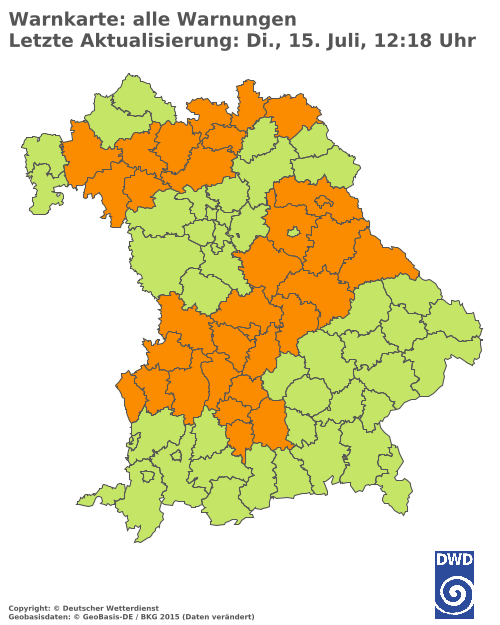 Aktuelle Wetterwarnungen für  Hannover