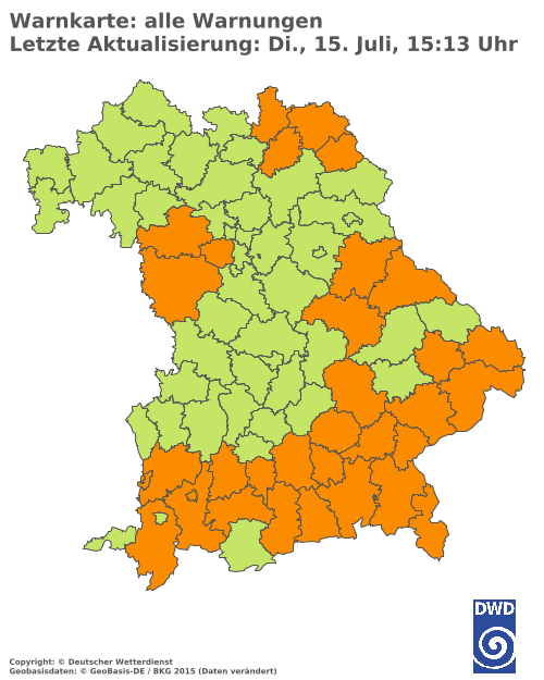Aktuelle Wetterwarnungen für  Hannover