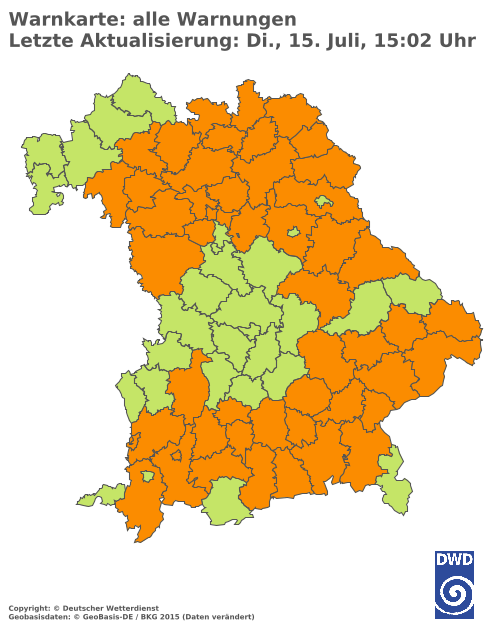Aktuelle Wetterwarnungen für  Hannover