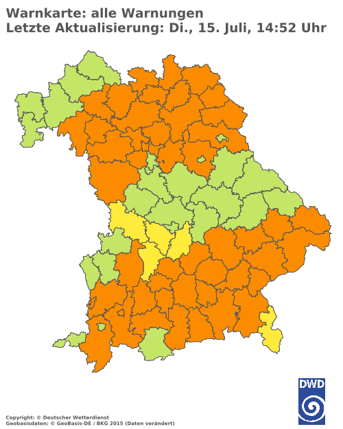 Aktuelle Wetterwarnungen für  Hannover