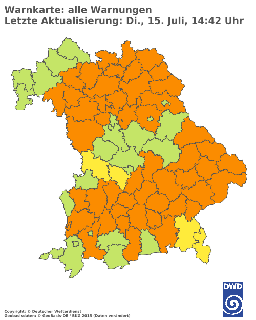 Aktuelle Wetterwarnungen für  Hannover