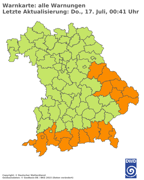 Aktuelle Wetterwarnungen für  Hannover