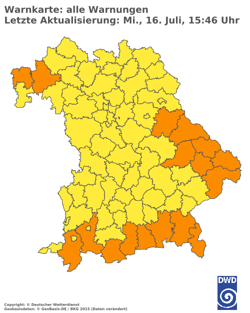 Aktuelle Wetterwarnungen für  Hannover