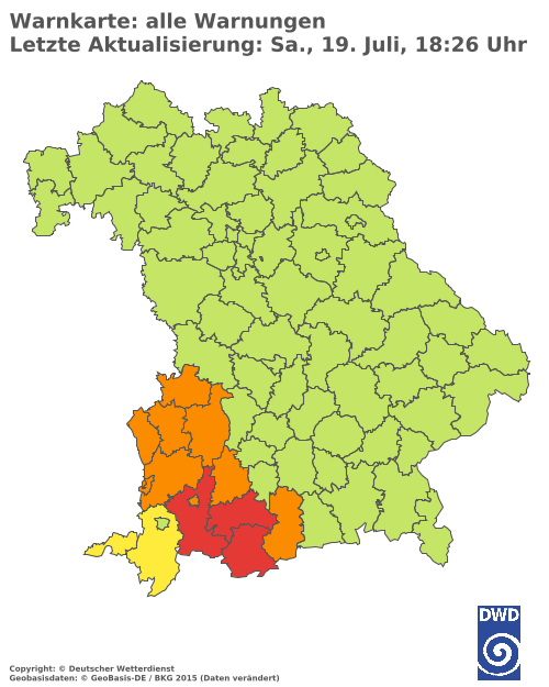 Aktuelle Wetterwarnungen für  Hannover