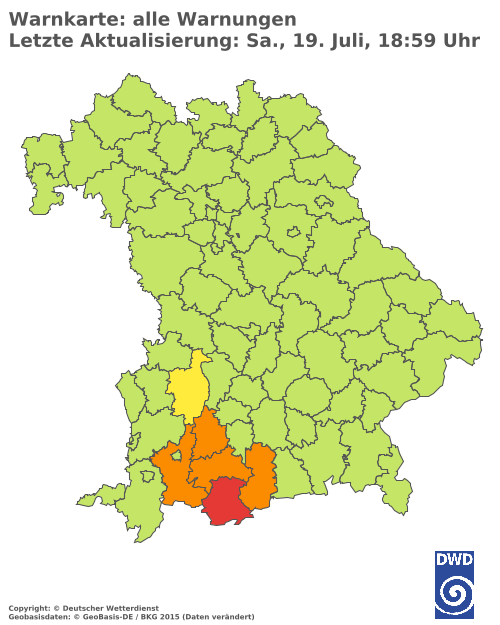 Aktuelle Wetterwarnungen für  Hannover