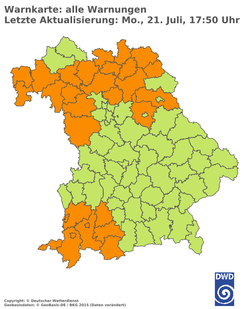 Aktuelle Wetterwarnungen für  Hannover