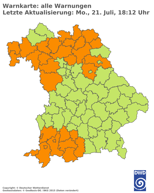 Aktuelle Wetterwarnungen für  Hannover