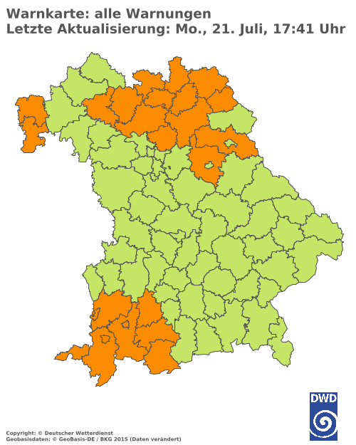Aktuelle Wetterwarnungen für  Hannover