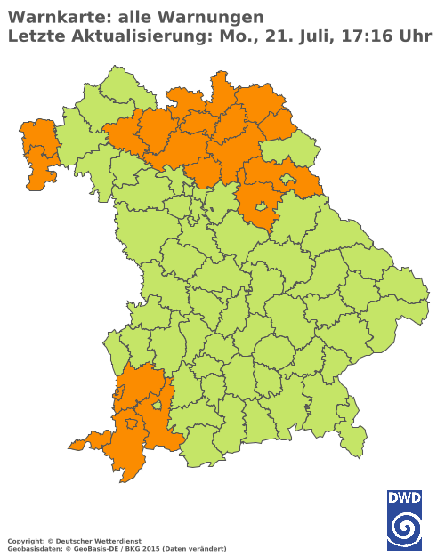 Aktuelle Wetterwarnungen für  Hannover
