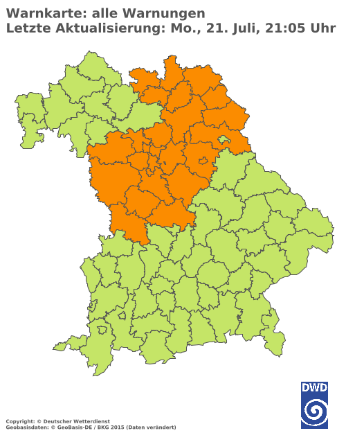 Aktuelle Wetterwarnungen für  Hannover