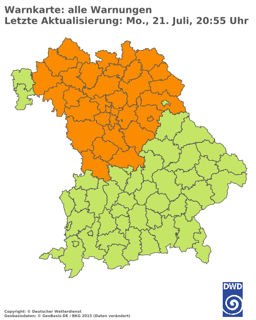 Aktuelle Wetterwarnungen für  Hannover