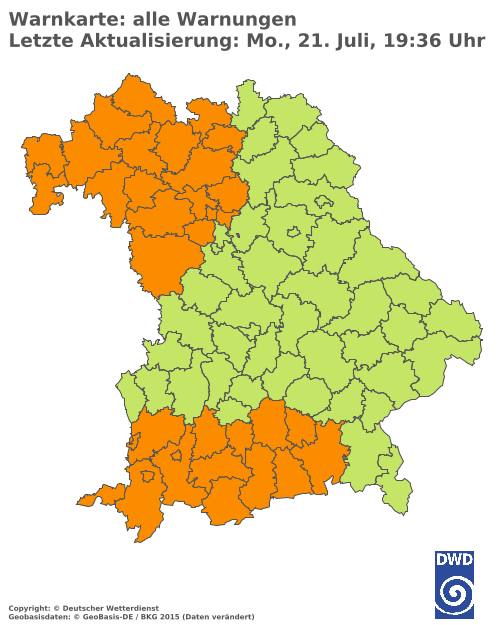Aktuelle Wetterwarnungen für  Hannover