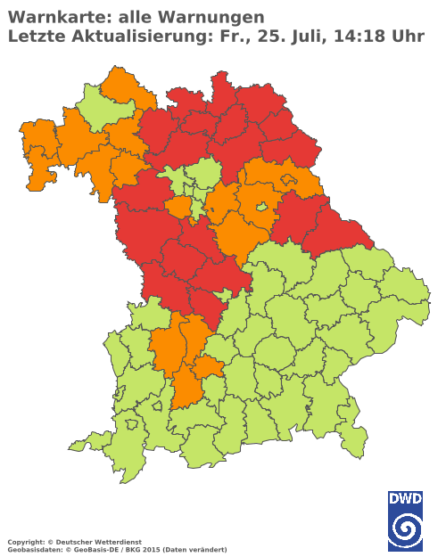 Aktuelle Wetterwarnungen für  Hannover