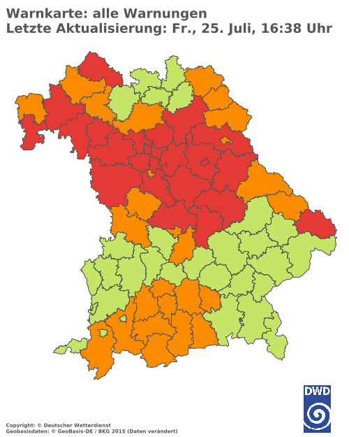 Aktuelle Wetterwarnungen für  Hannover