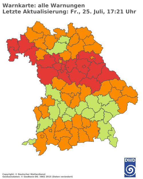 Aktuelle Wetterwarnungen für  Hannover