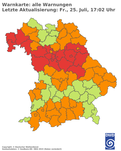 Aktuelle Wetterwarnungen für  Hannover